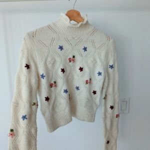 Cropped, turtle neck ZARA sweater